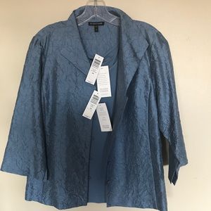 Eileen Fisher 100% silk lightweight jacket & tank